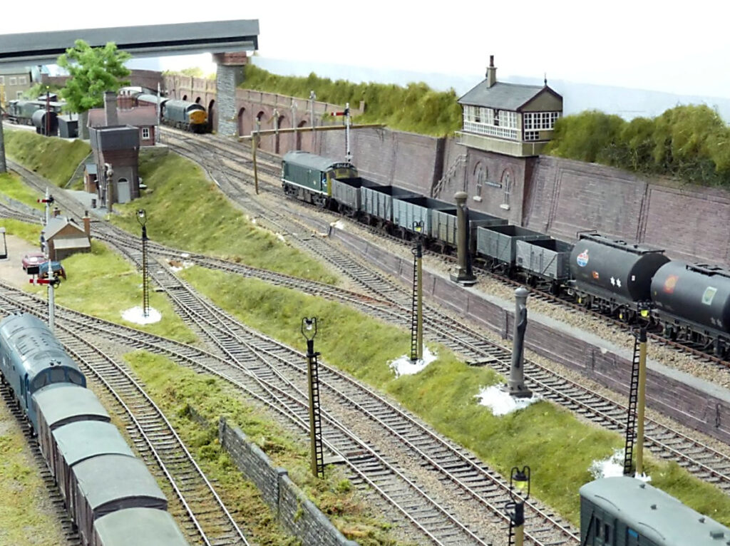 A busy scene on the new P4 Scale layout.